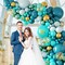 142pcs Teal Turquoise Balloon Arch Garland Kit with Teal Turquoise